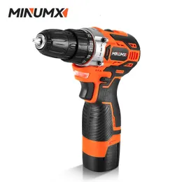 MINUMX 16V Brushless Electric Drill 32nm Två hastslös Driller Driver Skruvmejsel Litium Batteri 240407