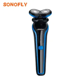 Shavers Sonofly USB Electric Razor Rechargeable Shaver 2 Cutter Floating Head Wetdry DualUape Washable Hair Tripper Clipper Men SH7170