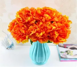 Hand Made Artificial peony silk flower whole artificial flowers one bouquet five flower heads six colors for choose5089384