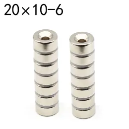 20x10-6mm 20x8-6 N35 NDFEB 홀 5MM 20x10 20x8 네오디뮴 자석 슈퍼 강력한 라운드 카운터 싱크 디스크 마그네틱 링 도매