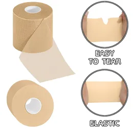 4-Rolls Athletic Pre Bandage Wrap Tape, Foam Underwrap Athletic Tape, Sports Pre Wrap Athletic Tape for Hair Ankel Wister Knees