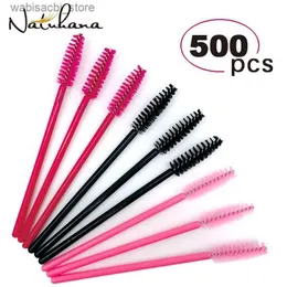 Mascara NATUHANA Wholesale 500Pcs Disposable Micro Mascara Wand Eyelash Extension Cleaning Brush Lash Eyebrow Brush Applicator Spoolers L49