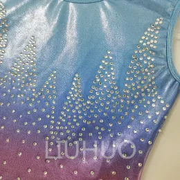 Liuhuo Artistic Gymnastics Suit Blue Children 's Performance Professional Costume