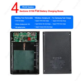 DIY 4*21700 Power Bank Case External 5V 2.1A Battery Charge Storage Box Shell For Charging Mobile Phones Portableeplacement