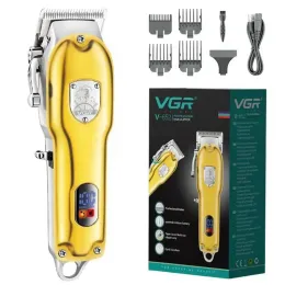 Clippers Original VGR Full Metal Hair Trimmer For Men Electric Cordless Hair Clipper Professional Barber Haircut Machine Laddningsbar uppsättning