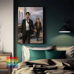 Классическая видеоигра Mafia 2 Mafia 3 Poster Gun Car Cary Corty Canvas Poster Game Room Спальня Бар декоративные картины домашние стены декор