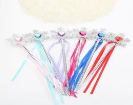 Princess snowflake fibbons wand sticks baby garotas fadas de fada desenho animado shinestones gem party adereços decoração c36293273920