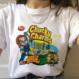 ホラーコミックデザインチャッキーS TシャツのTシャツプラスサイズのチームTシャツCamiseta