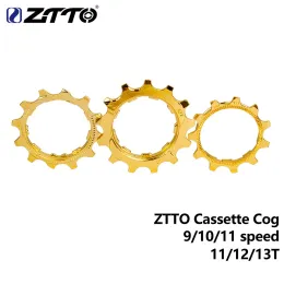 ZTTO MTB Road Bike Cassette Cog 9 10 11 Speed 11t 12t 13t золотой звездочек Свободный шлейпил.