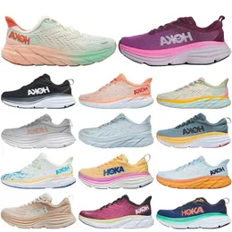 2024 One Bondi 8 бегает Hokkas Shoes Shoes Sneakers Clifton 9 Men Women Blakc White Harbor Mens Women Trainers Runnners 36-48