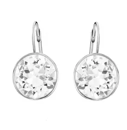 1111 Bella Dangle Earrings made with Austrian Crystal for Ladies Silver Plated Round Drop Earings Christmas Bijoux Gift3295309