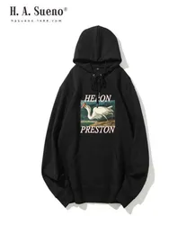 Hoodies Prestons Trendy Herons 2022 Autumn Letter Printed Men039S Hoodie Worough Cotton Hoodie Sweater Terry Thir Bottomed Sirt 9591502