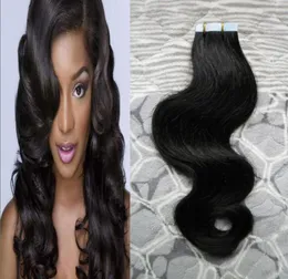 اللون الطبيعي 100 شريط remy البشري في امتدادات الشعر موجة الجسم 20 pcs 50g Virgin Remy Hair Skin Sefts Us Tape Hair63178983099312