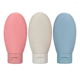 Storage Bottles 3 Pcs Squeeze Bottle Silicone Dispenser Empty Makeup Travel Containers Toiletries Lotion Plastic Packaging