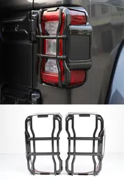 Jeep Wrangler JL 2018 LED Light Source6307360 용 ABS 탄소 섬유 후면 테일 라이트 램프 커버 프로텍터 트림