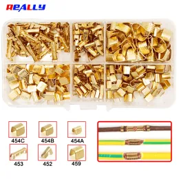 300 pcs u stape copper stricinals تجعيد غير معزول كابل كابل سلك spade lectral lecal