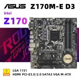 Placas -mãe 1151 kit de placa -mãe asus z170me d3+i5 6500 cpu Intel Z170 kit de placa -mãe ddr3 32gb pcie 3.0 m.2 usb 3.0 micro atx