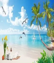 Custom ENGLEGEBETTE BEACH MAURE 3D Wallpaper 3D Wallpapiere für TV -Hintergrund natürlicher 3D -Hintergrundbilder4428415