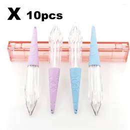 Storage Bottles 10pcs Magic Crystal Pendant Lip Gloss Tube Plastic Empty Cosmetic Wand Lipgloss Packaging Container Wholesale