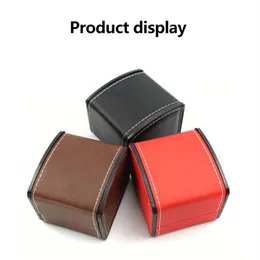 Single Watch Boxs Fashion Artificial Leather Square Jewelry Display Display Gift Box Takes Portable долговечный дисплей Шкаф 214x