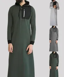 القميص العرب الإسلامي العرب 2019 رجال طويل الأكمام مع جيب Abaya السعودي السعودي الطويل رداء الرجال المسلمين الملابس 9188849