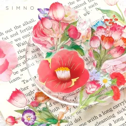 30st Romantic Flower Decorative Stickers Pack Vintage Material Craft Sticker Scrapbooking Label Diary Cup Phone Journal Planner