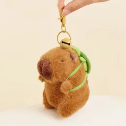 Capybara Plush Keychain süße Bag Anhänger erstellen Fluffy Animals Keyring Kawaii Stoffed Doll Schlüsselschiffe Geburtstagsgeschenk 2023 Trend