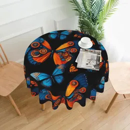 Table Cloth Steampunk Butterfly Round Tablecloth Abstract Animal Protector Funny Banquet Christmas Party Graphic Cover