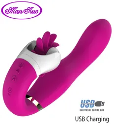 Mann nuo 12 Geschwindigkeitsrotation Oral Sex Zungen Licking Toy G Spot Dildo Vibratoren Vibration Clitoris Stimulator Sexspielzeug für Frauen J1908263152
