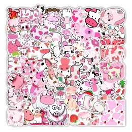 10/30/50pcs Adesivi per graffiti di vacca per fragole per la bottiglia per laptop per laptop per laptop per latticino decorativo Decal Decal Aesthetic Toy Regalo giocattolo