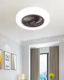 46 ventole ventilatori a soffitto a LED a LED Smart 52 cm con luci Remote Control DECORE DEI DECIFICATORE LAMP LAMPAGGIO IN INVISIBILE WiFi Bluetooth Silent2402851