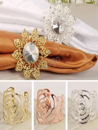 Multi Styles Rhinestone Napkin Buckle Table Decorations Rings Serviette Holder Circle Wedding el Gem Stone Ring 36 G27705319