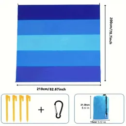 Bärbar matta: Lätt, vattentät sandtät filt för 1-4 vuxna - perfekt för resor, camping, vandringspicknick!