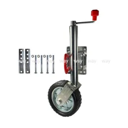 10 Inch Jockey Wheel Swing Up Solid Rubber Wheel Capacity 1000KG Caravan RV Boat Trailer Jack Parts Accessories