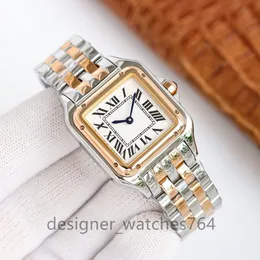 Дизайнерские алмазные часы Montre de Luxe Gold Watches Watchs Square 27/22 мм размер Watch Natele Steel Casual Business Начатые часы высококачественные дизайнерские классические часы