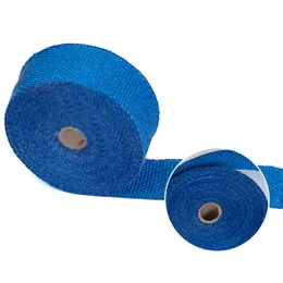 5m Glass Fiber Exhaust Wrap Tape For Cars & Bikes Purple With Alloy Steel Tie On