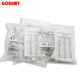 200pcs 660pcs 720pcs 4000pcs 0402 0603 0805 1206 1210 2512 SMD Zester rezystorowy 10k 100k 1k 1R 100R 220R 1% 5% Zestaw asortowany