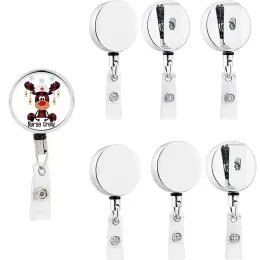 Sublimation Nurse Badge Reel Nurse Retractable Badge Scroll Nursing Cute Decoration Name Decorative Work Card Holder 0409