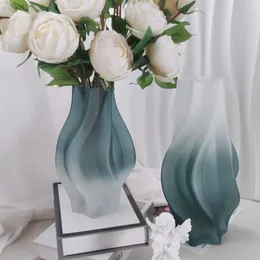 Вазы современные минималистские малые циклоны имитация фарфоровая стеклянная ваза дома гидропонные цветы сухой стол