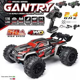 1 16 escala grande RC 50km/h de alta velocidade RC Toys for Boys Control Remote Car 2,4g 4WD Off Road Monster Truck 240329