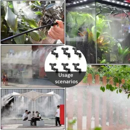 6pcs Terrarium Spray Bicos de névoa ajustável de 360 graus de névoa rotativa de neblina para répteis Greenhouse Conectores rápidos
