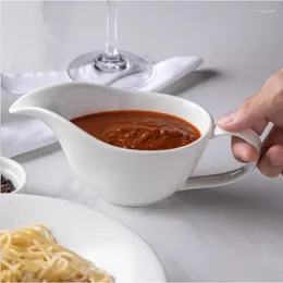 Миски творческий дизайн обрабатывать керамический соус горшок домохозяйство сплошной миска в западном стиле стейк -стейк для лодки в форме посуды