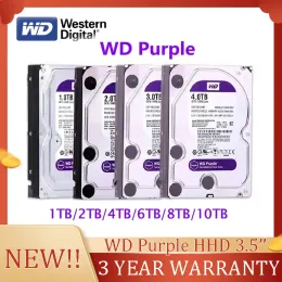 System Western Digital WD Purple 1T 2T 3T 4T 6T 8TB 10TB 3.5 "SATA III Nadzór dysk twardy HDD Harddisk dla CCTV Camera DVR NVR
