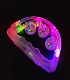 2022 Nuovo LED lampeggiante Tambourine Rattle Hand Bell Kids Light Up Toy KTV DECORAZIONE LUCI LED GLOW LAD P6583601