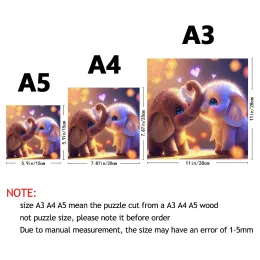 Puzzim de madeira criativo de madeira de elefante de elefante de elefante de desenvolvimento de games de desenvolvimento de inteligência de brinquedos de brinquedos projetados para crianças