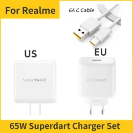 Chargers 65W SuperDart Charger Eu/US для Realme GT2 Pro Neo2 2t Q3 65W Super Dart Charger Quick Charge Adapter x7 Pro 9i 8i Pro Narzo 50