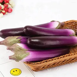 Dekorative Blumen 2pcs künstliches Gemüse Simulation PU Model PO -Requisiten für die Dekoration des Haushauses (Aubergine)