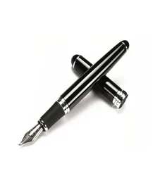 Jinhao X750 Smooth Black and Silver Clip 10mm Burvad Tips Calligraphy Pen Högkvalitativ metall Fountain Pen Julklapp Pens3699715