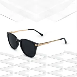 Óculos de sol Frame de liga clássica para mulheres moda 2024 Casual redondo TR Eyewear Eyewear ao ar livre dirigindo