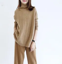 Gejas Ainyu Sonbahar Kış Yeni Kadın Sweaters Moda 2020 Kadın Bıkıklen Kaşmir Kazak Kadın Knited Sakullar Gevşek Üstler LJ22407864